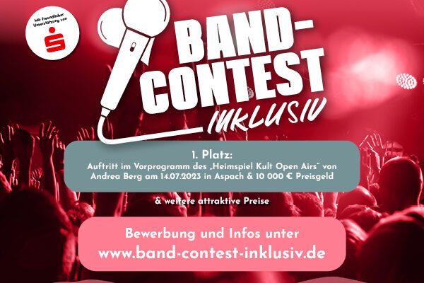 Bild vom Band-Contest, mit Zuschauermenge und viel Schrift davor (selber Inhalt wie im Beitrag zu lesen).
