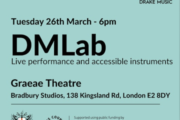 Grafik mit Text mit den gleichen Infos wie im Artikel, plus Logos von Drake Musik, City of London und Arts Council London