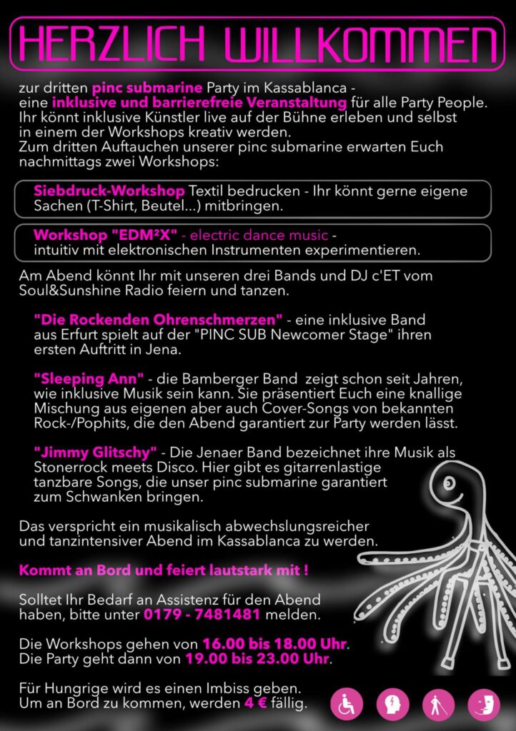 Foto vom Pinc Music Flyer mit Inhalten wie im Beitrag - Seite 2