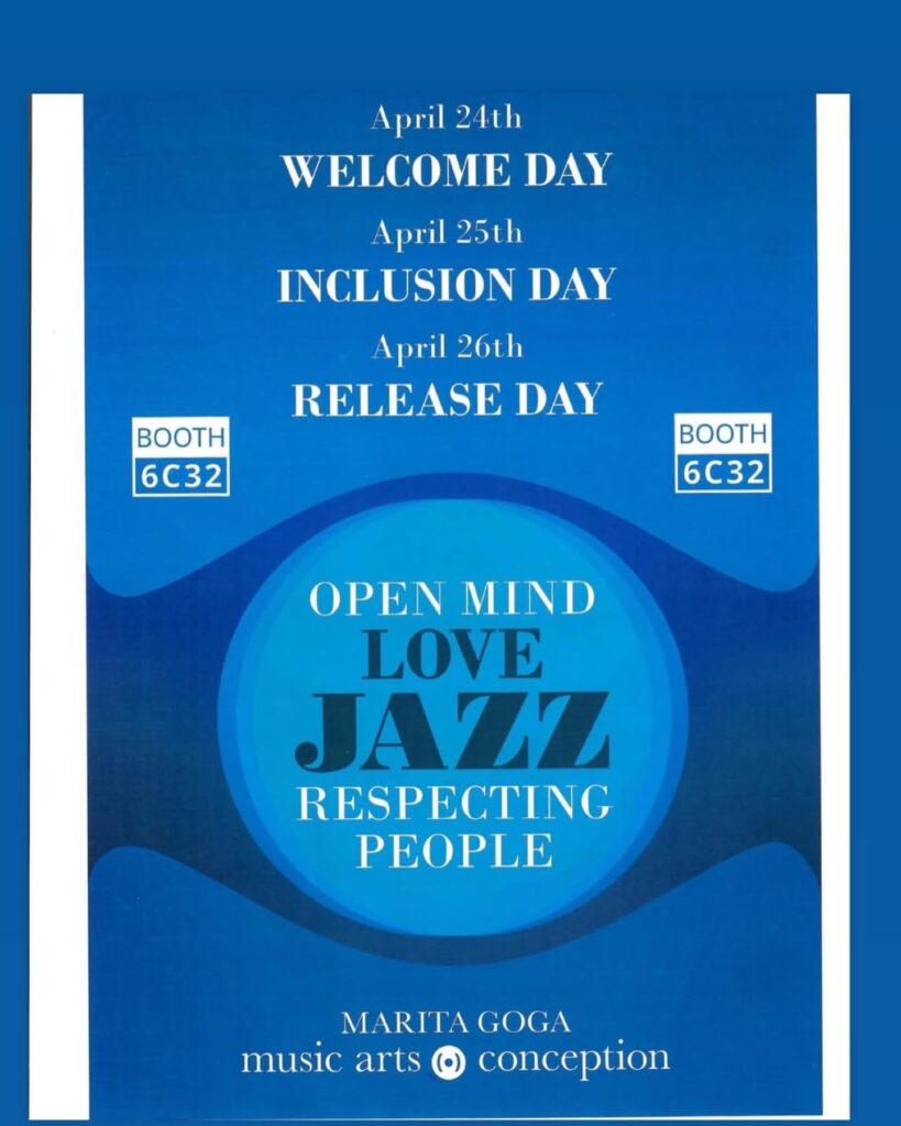 Grafik mit Text "Love Jazz" und Infos zum Stand und Programm wie im Beitrag.