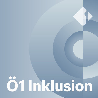 Logo mit grauen Kreisflächen und Schrift Ö1 Inklusion