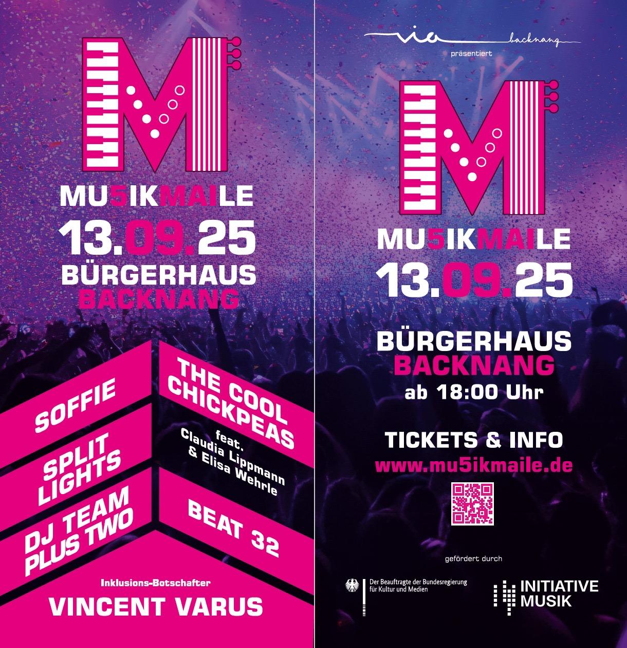 Flyer der MU5ikmaile mit Text wie im Artikel